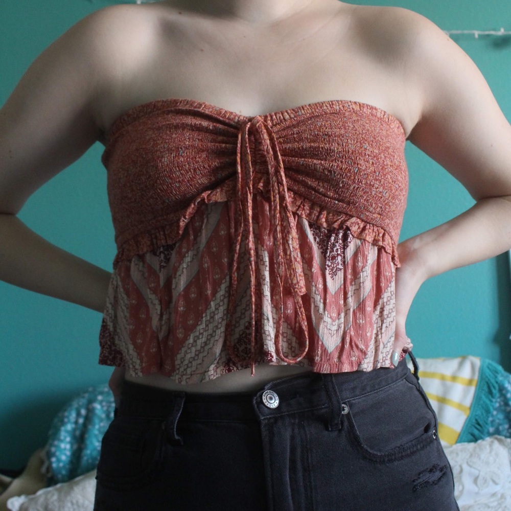 Boho strapless top